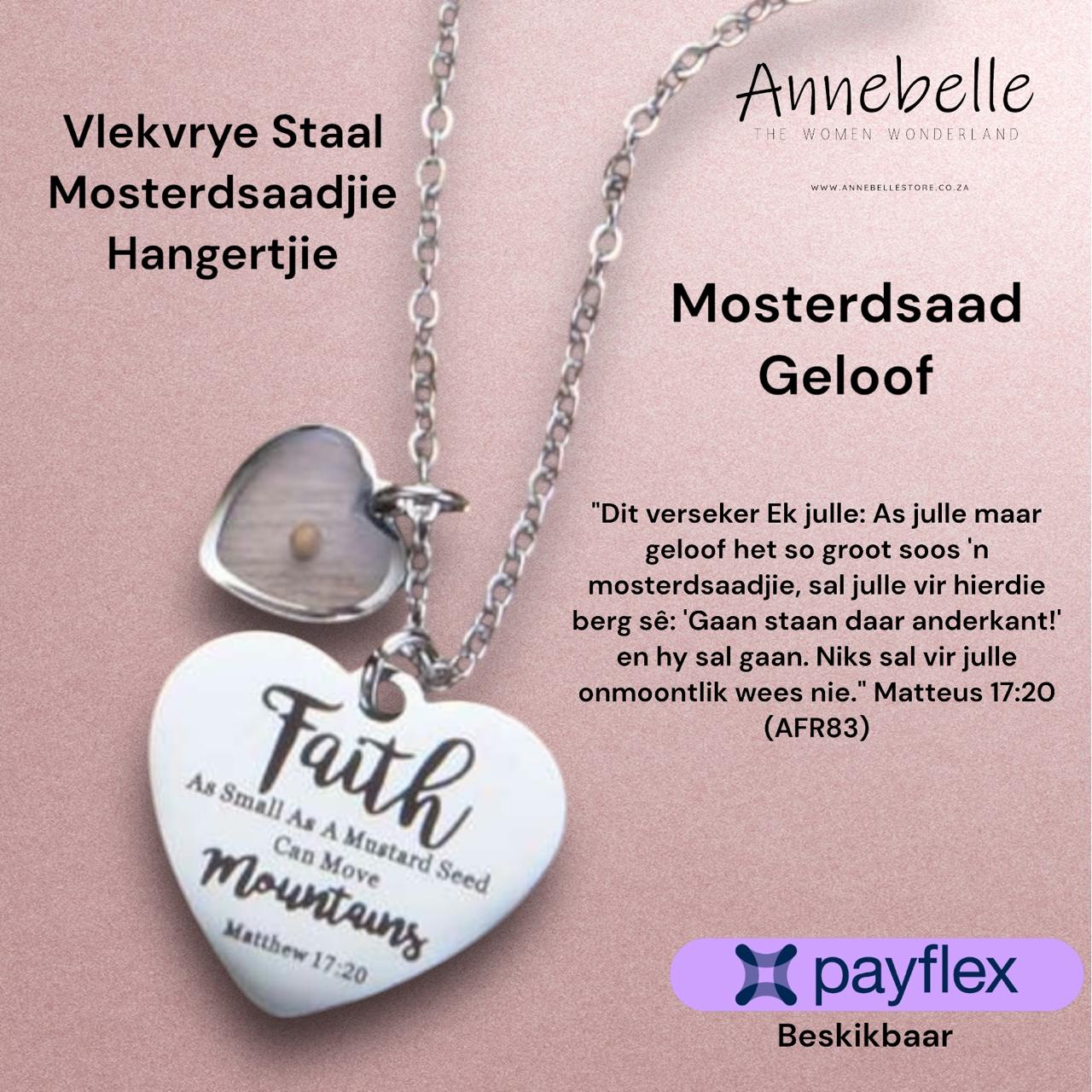 Stainless Steel Mustard Seed Heart Necklace