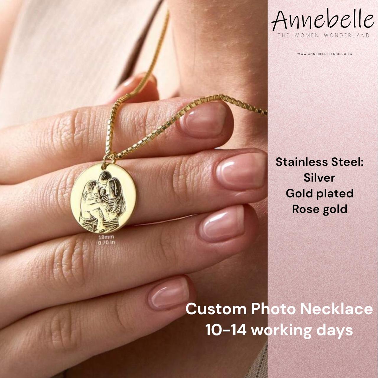 CUSTOM Photo 18mm Disk Necklace