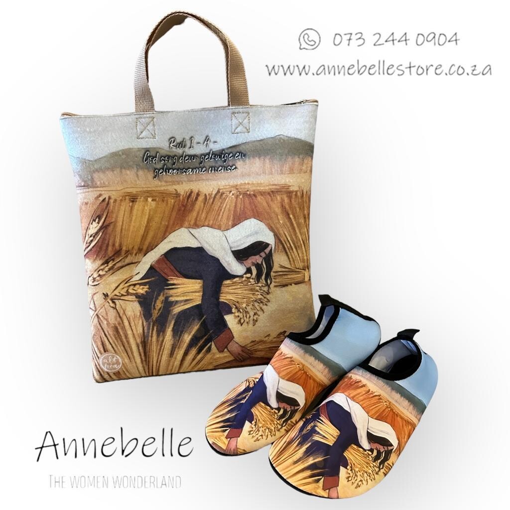 Rut/Ruth Bybelsak/Bible bag & Adult Kaalvoet Shoes