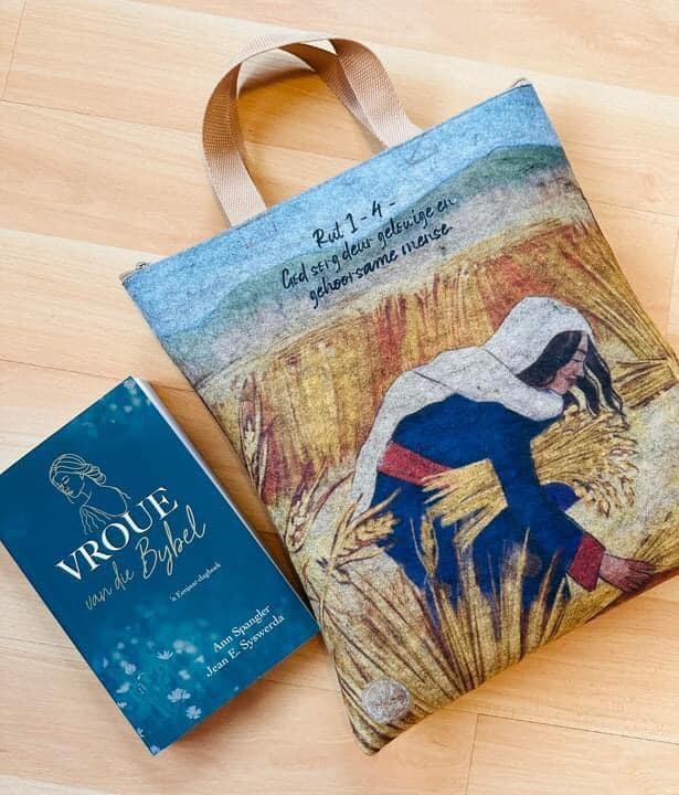 Vroue van die Bybel dagstukkie boek & Rut/Ruth Bybelsak~boeksak/Bible bag~book bag Combo