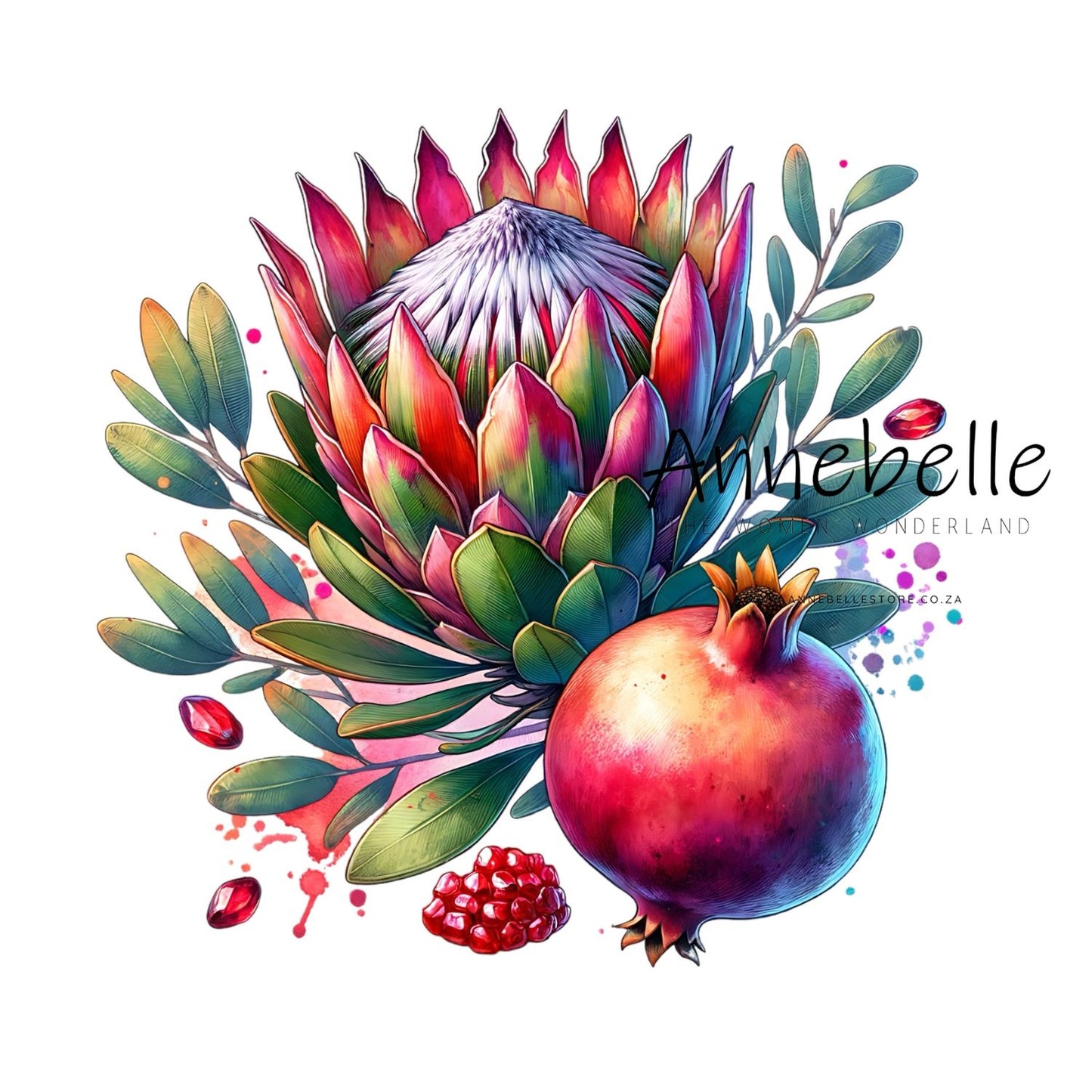 Pomegranate and Protea