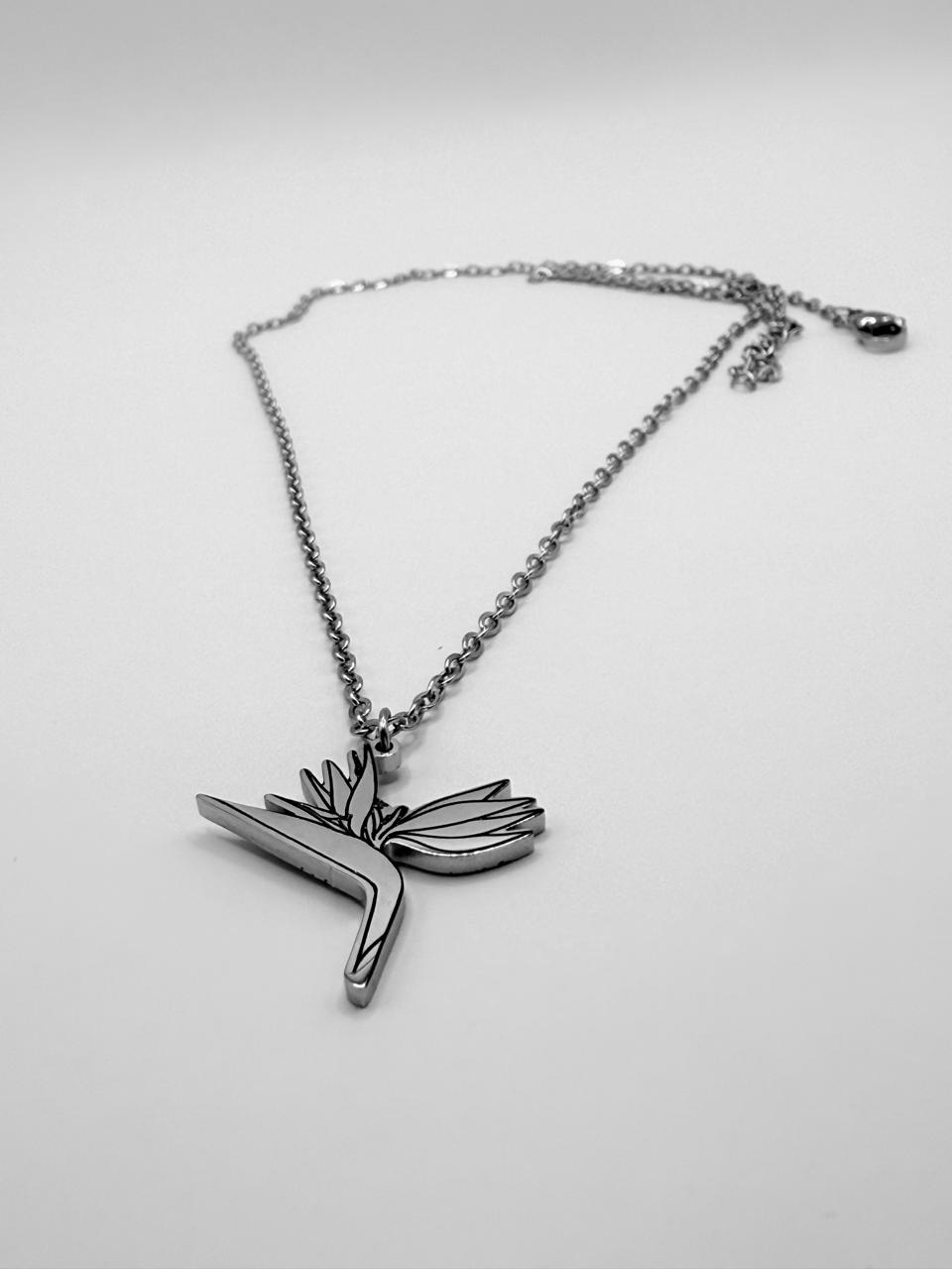 Stainless Steel Strelitzia Necklace