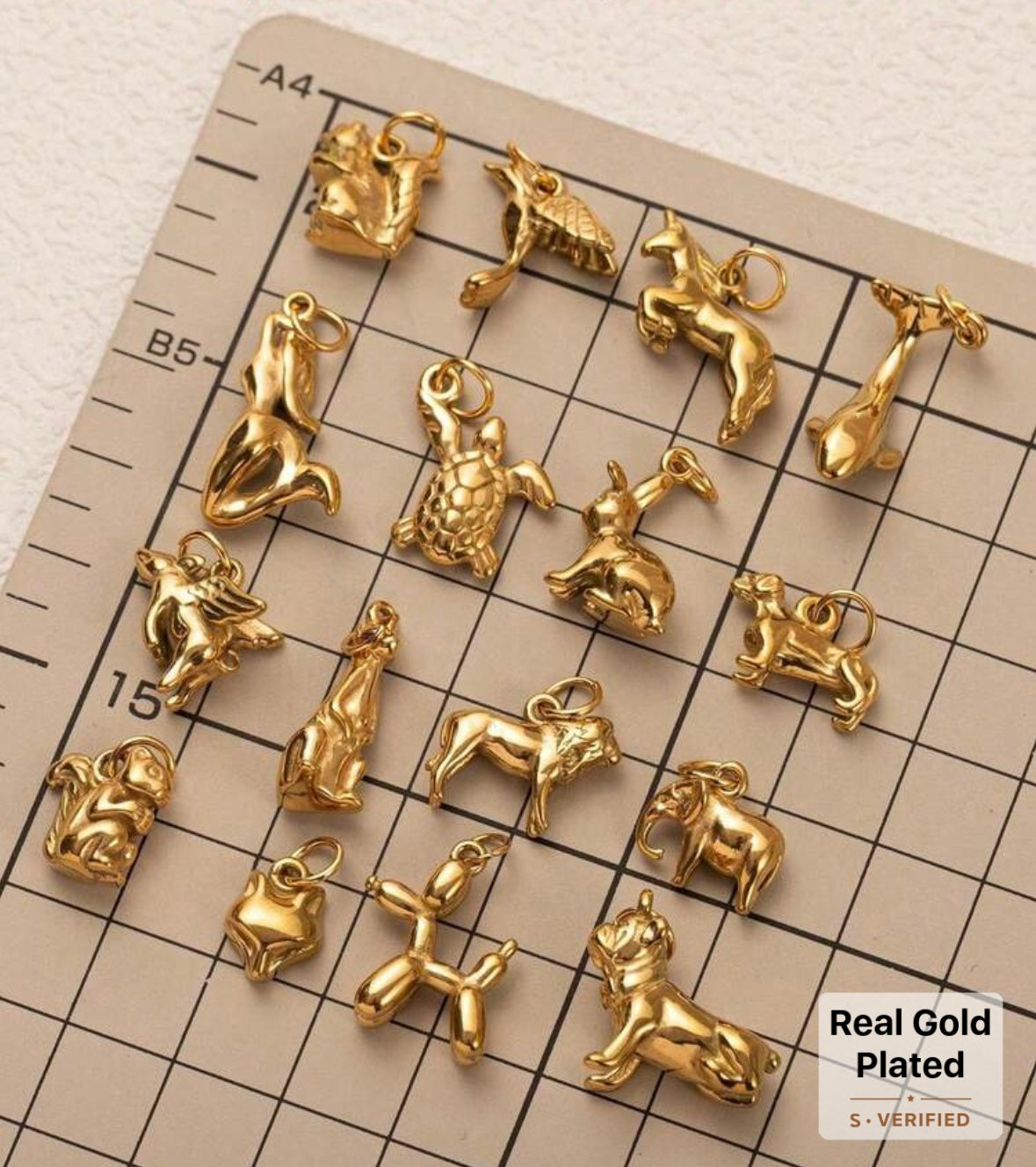 18K Gold Plated Animal Charm - Pandora compatible