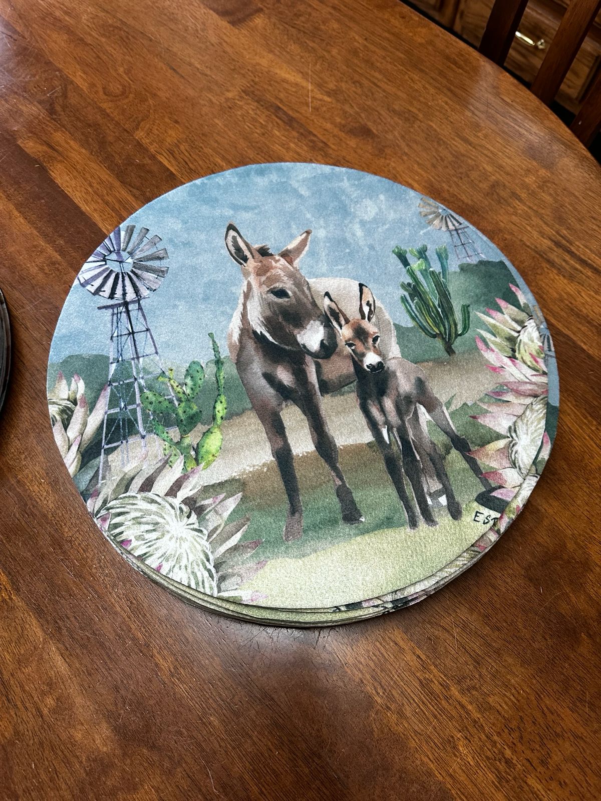 Custom Recycled Felt Placemats Round (Set of 6)