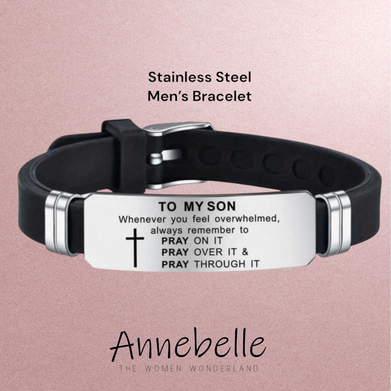 To My Son Stainless Steel Men's Bracelet