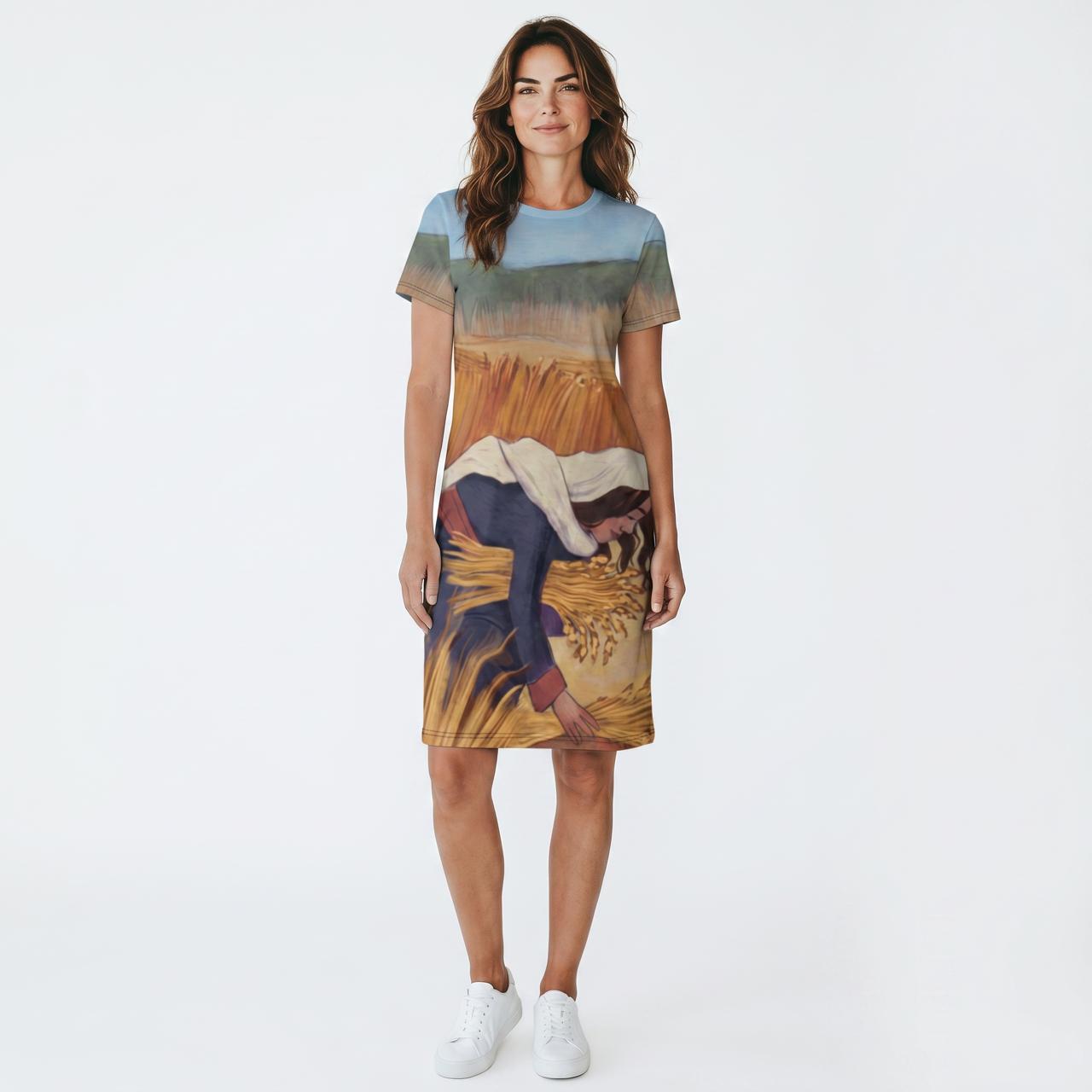 A-Line Short Dress Custom Printed Ruth