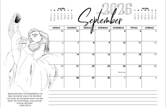 2026 Mans A3 kalender (Dawid)