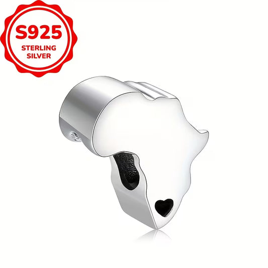 S925 Sterling Silver South African Map Charm