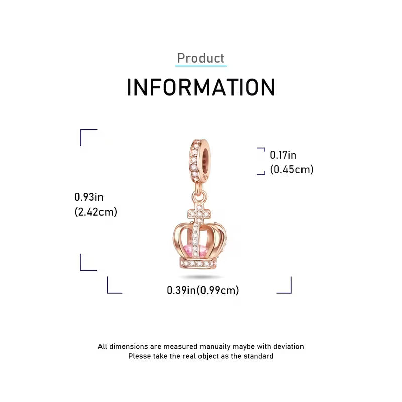 925 Silver Queen'S Crown Charm