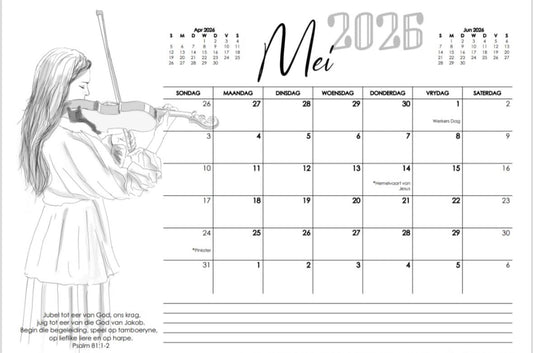 2026 A3 Kalender Afrikaans