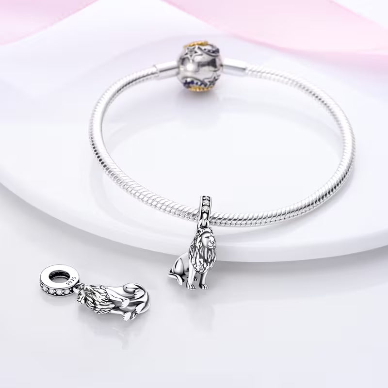 S925 Sterling Silver Lion Pendant