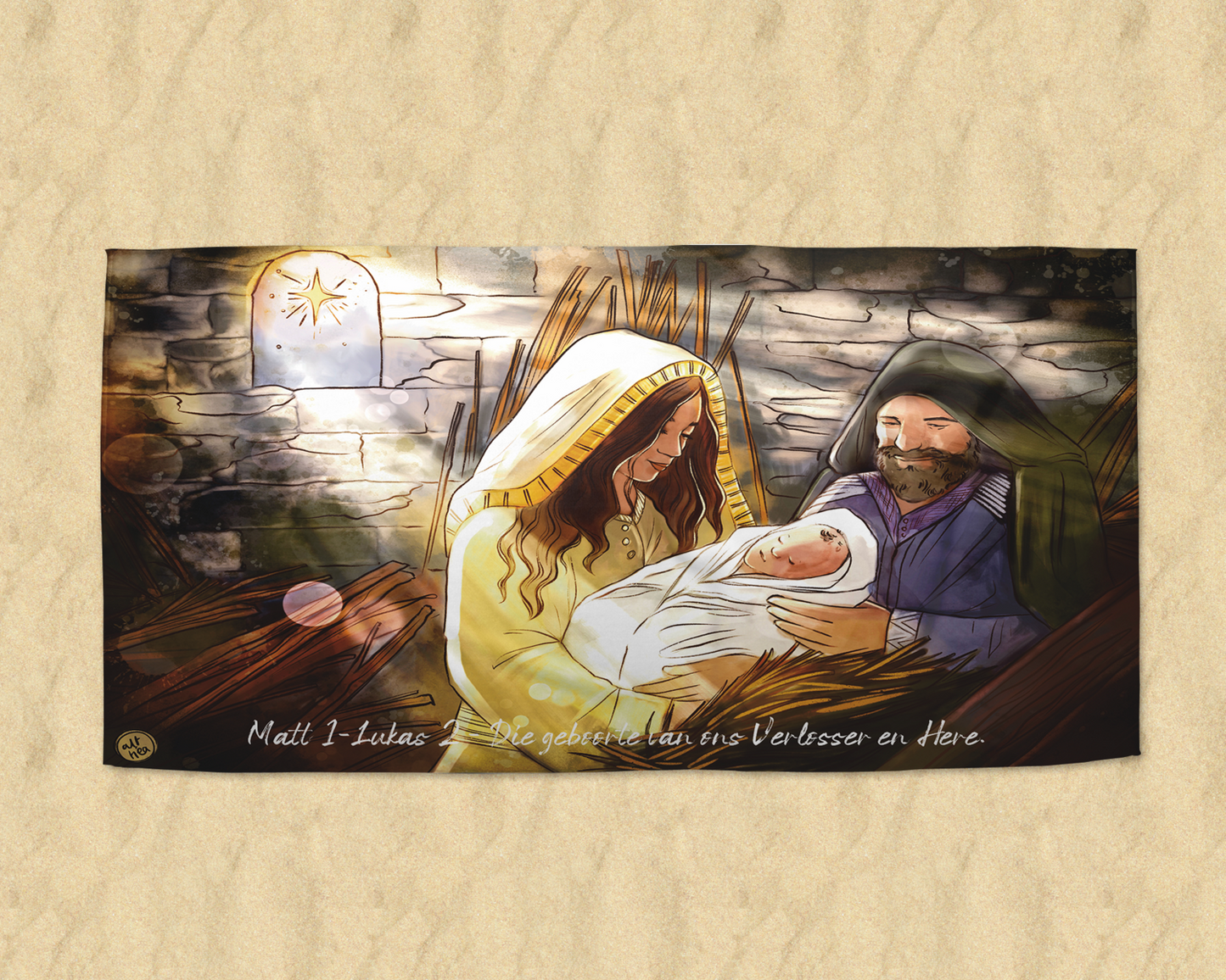 Jesus se geboorte/The birth of Jesus Handdoek/Towel