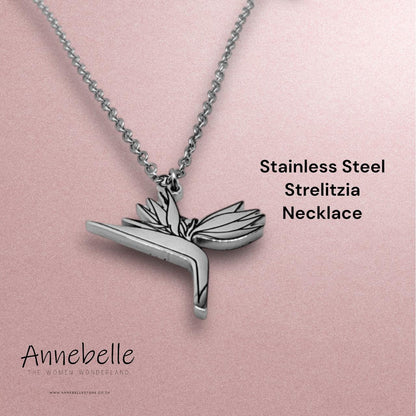Stainless Steel Strelitzia Necklace