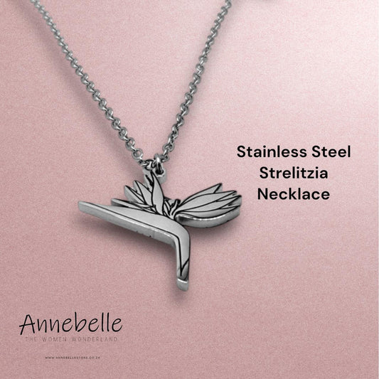 Stainless Steel Strelitzia Necklace
