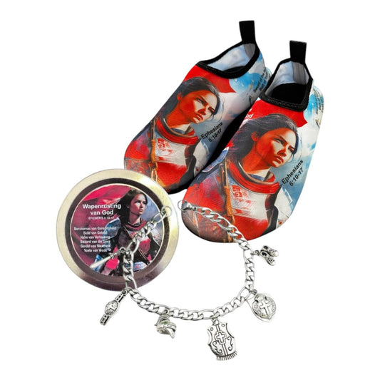 Armor of God Adult Kaalvoet Shoes & Bracelet