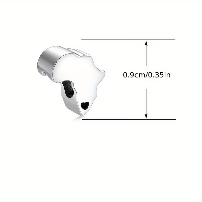 S925 Sterling Silver South African Map Charm