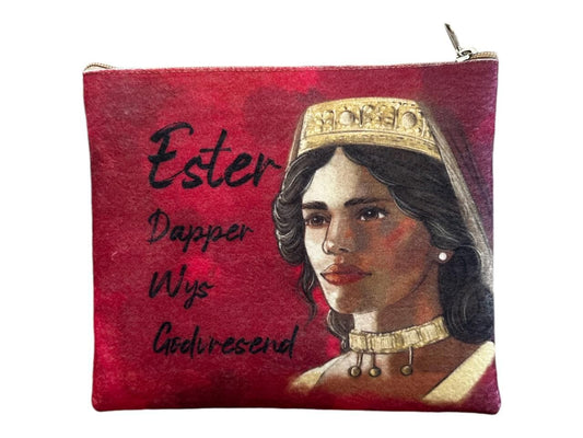 Ester/Esther Vilt Grimeringsakkie/Felt Cosmetic bag