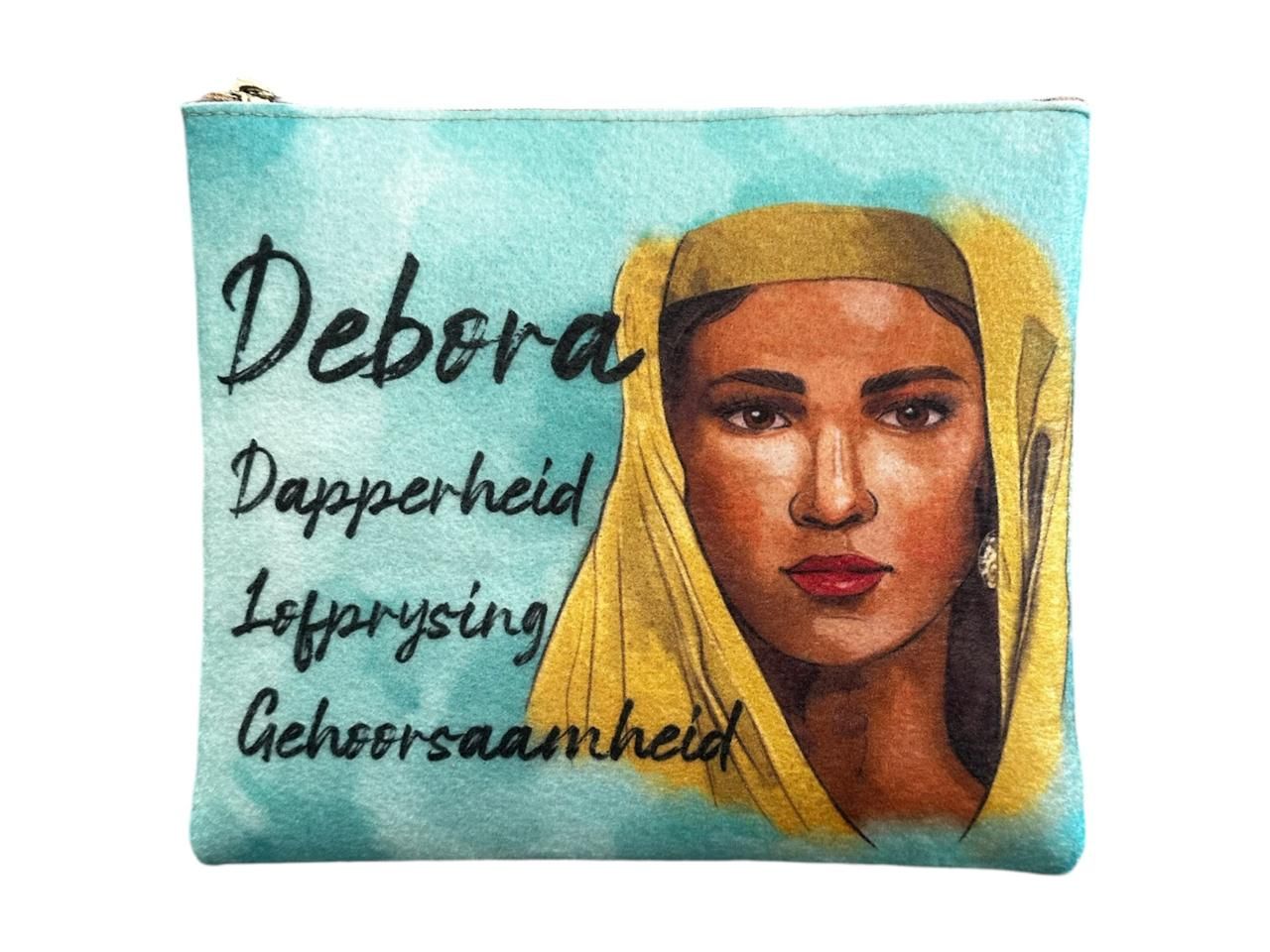 Debora/Deborah Vilt Grimeringsakkie/Felt Cosmetic bag