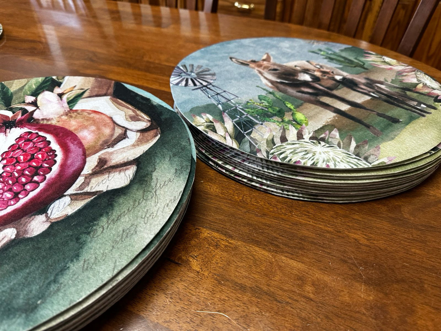 Custom Recycled Felt Placemats Round (Set of 6)