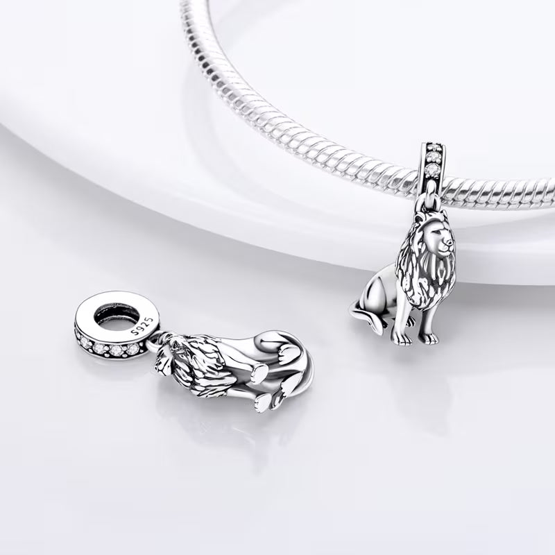 S925 Sterling Silver Lion Pendant