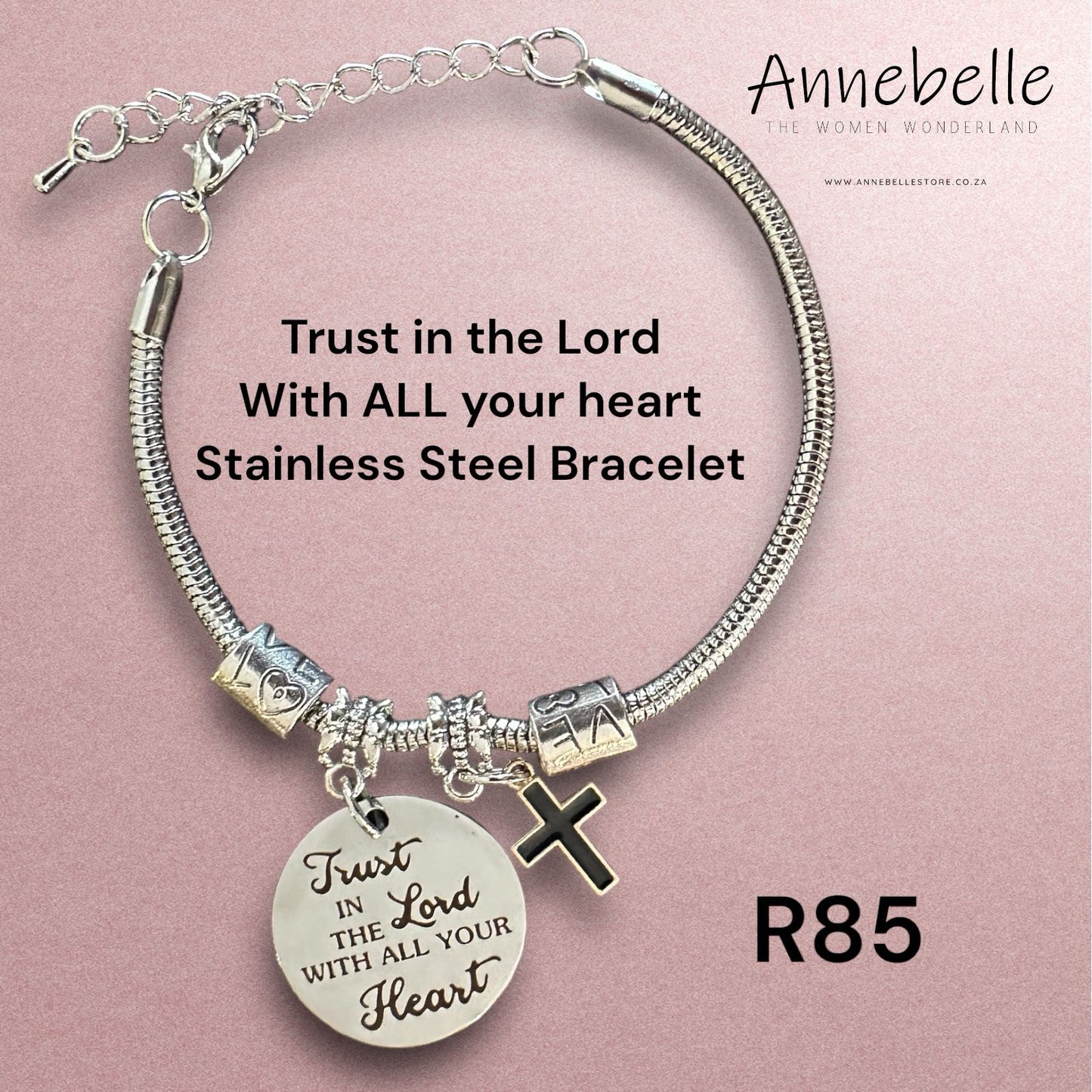 Stainless Steel Trust in the Lord Bracelet