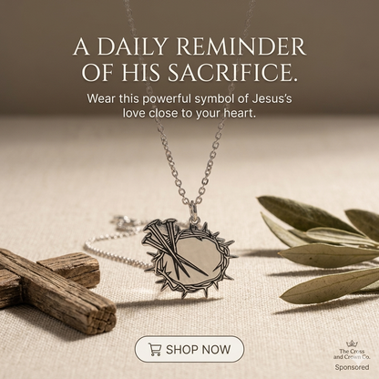 Stainless Steel Crown of Thorns and Nails Necklace