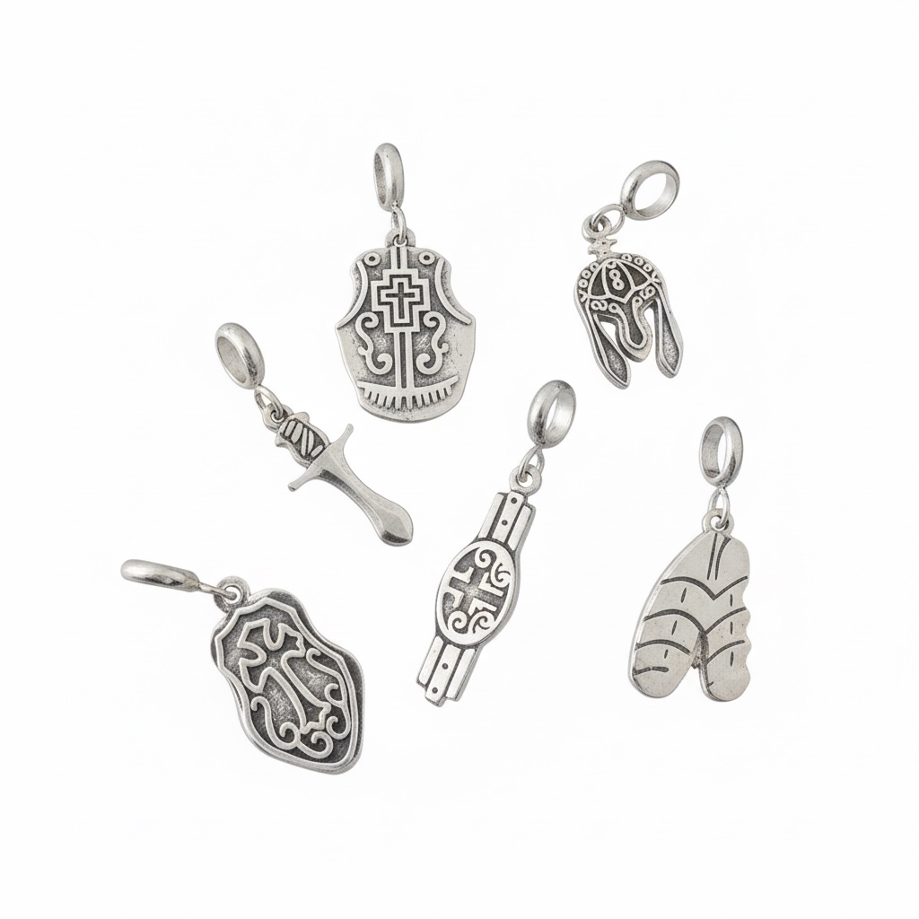 Stainless Steel Armor of God Charms Collection- Pandora compatible