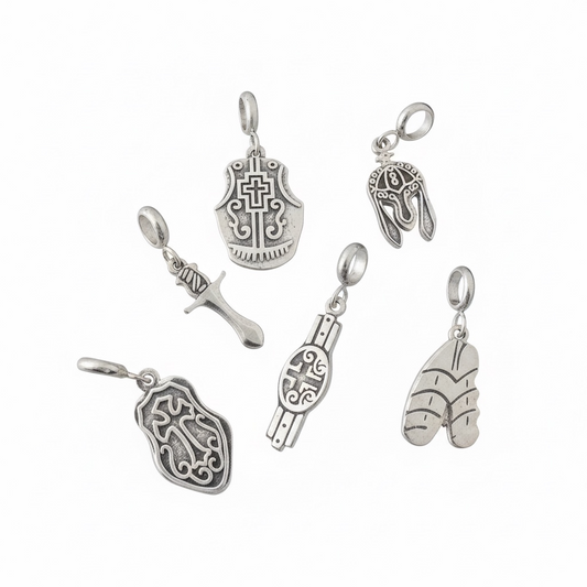 Stainless Steel Armor of God Charms Collection- Pandora compatible