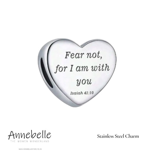Stainless Steel Charm Isaiah 41:10