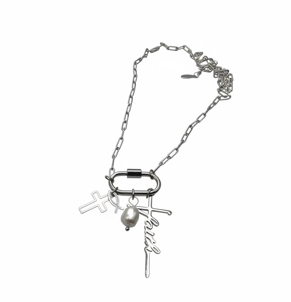 Stainless Steel DIY Charms Necklace With 3 Free Charms (Remove and Change Charms As You Wish)