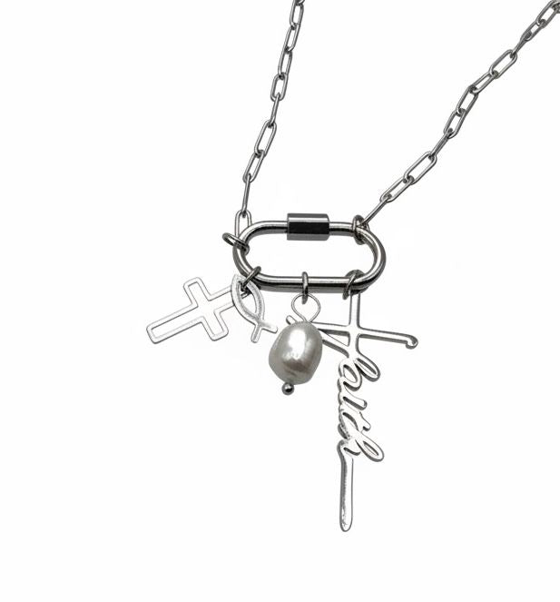 Stainless Steel DIY Charms Necklace With 3 Free Charms (Remove and Change Charms As You Wish)