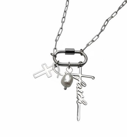Stainless Steel DIY Charms Necklace With 3 Free Charms (Remove and Change Charms As You Wish)