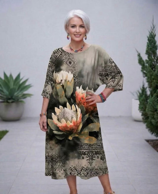 Protea Painting Dress
