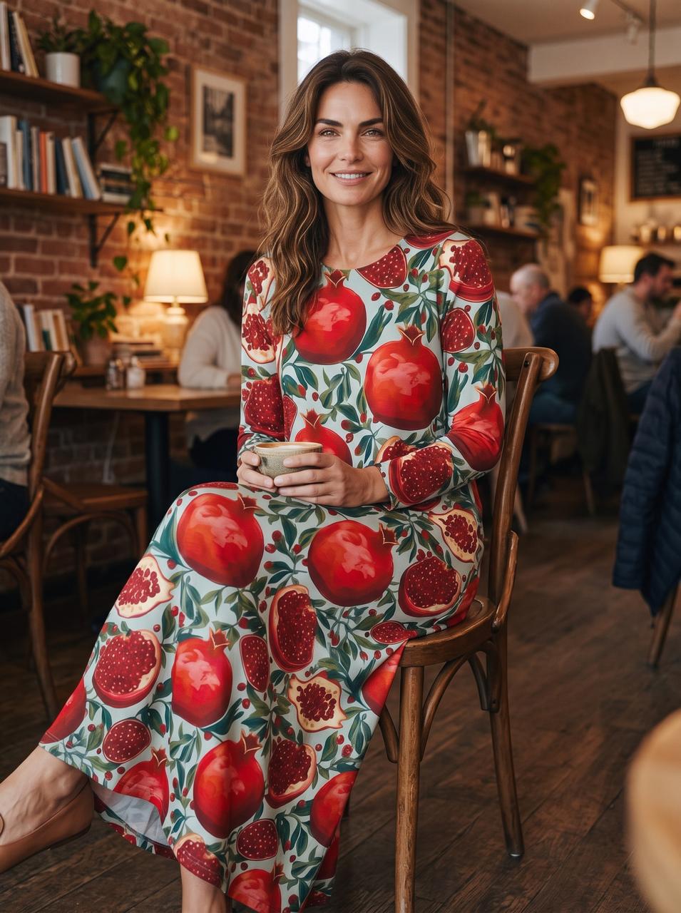 A-Line Maxi Long Dress Custom Printed ANY CUSTOM DESIGN up to 3XL