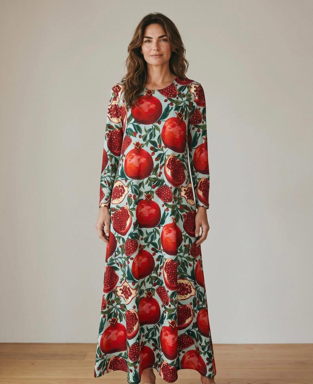 A-Line Maxi Long Dress Custom Printed ANY CUSTOM DESIGN up to 3XL