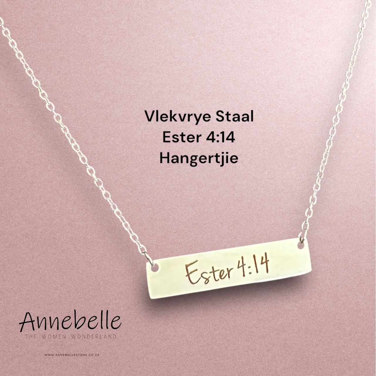 Stainless Steel Ester 4:14 Necklace