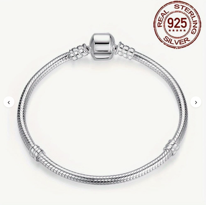 S925 Sterling Silver Charms Bracelet