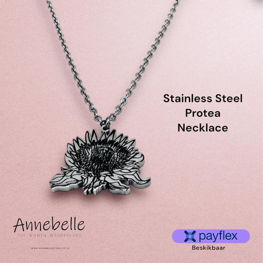 Stainless Steel Protea Necklace